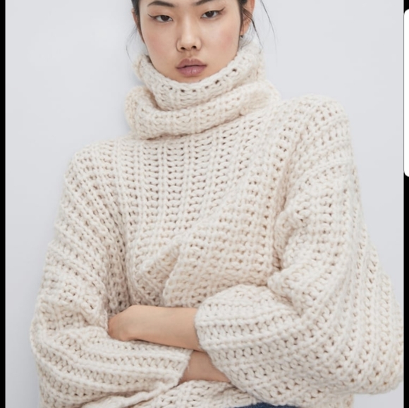 zara chunky knit sweater